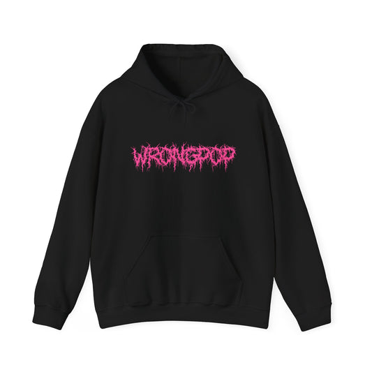 pink logo hoodie